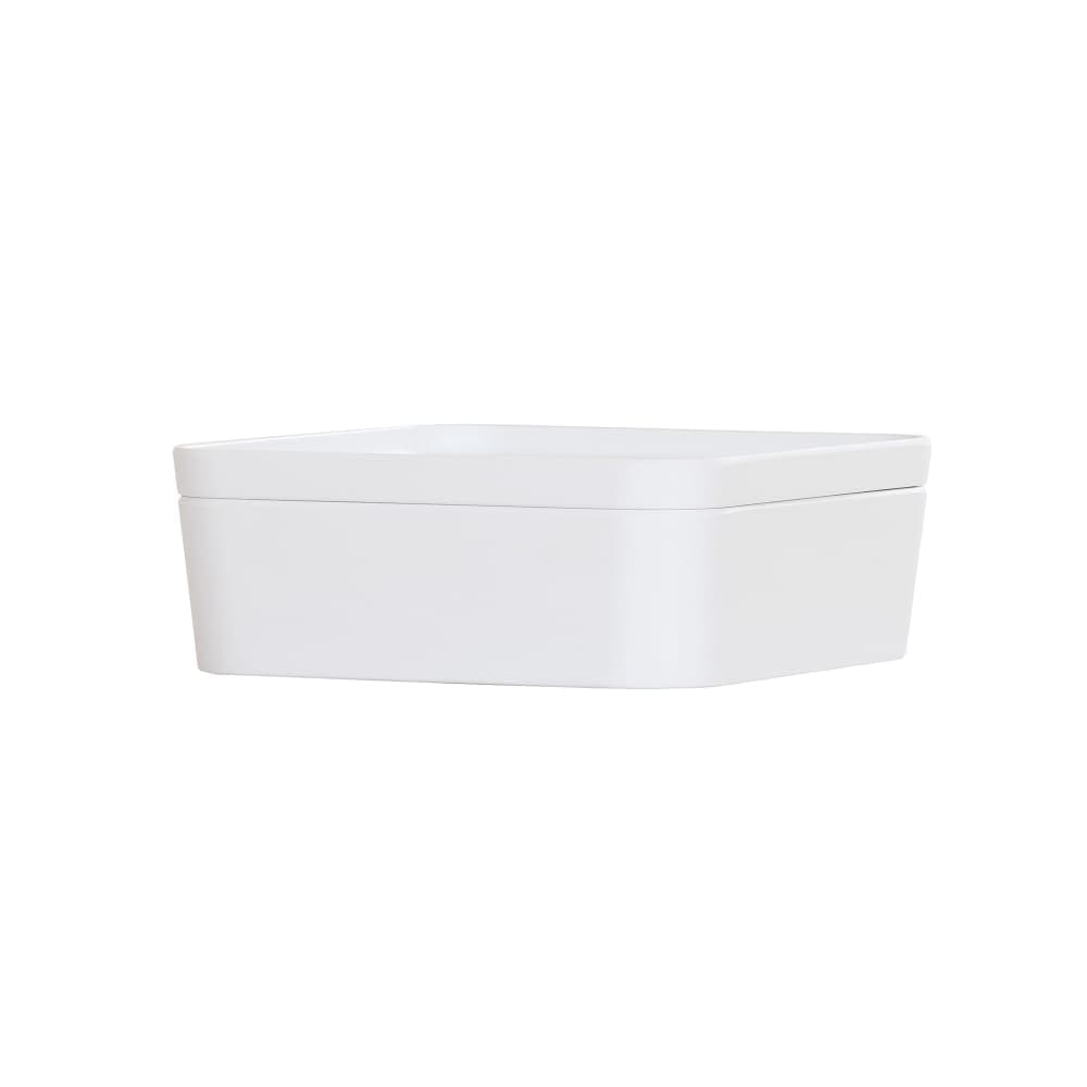 Cal-Mil 24130-8-15 Bento Box - 8 1/4" x 8 1/4" x 3", Melamine, White