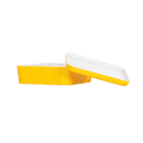 Cal-Mil 24130-8-42 Bento Box - 8 1/4" x 8 1/4" x 3", Melamine, Sunshine Yellow thumbnail 2