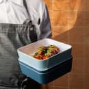 Cal-Mil 24131-10-111 Bento Box - 10 1/2" x 10 1/2" x 3", Melamine, Stone Blue thumbnail 4