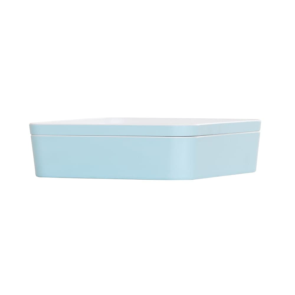 Cal-Mil 24131-10-127 Bento Box - 10 1/2" x 10 1/2" x 3", Melamine, Ocean Blue