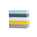 Cal-Mil 24132-1410-102 Bento Box - 14" x 10 1/2" x 3", Melamine, Ash thumbnail 4