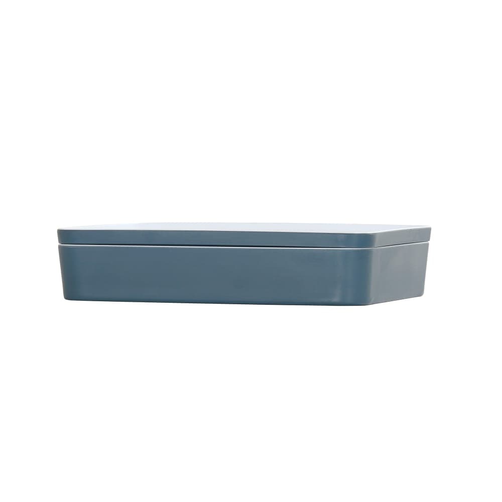 Cal-Mil 24132-1410-111 Bento Box - 14" x 10 1/2" x 3", Melamine, Stone Blue