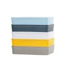 Cal-Mil 24132-1410-111 Bento Box - 14" x 10 1/2" x 3", Melamine, Stone Blue thumbnail 4