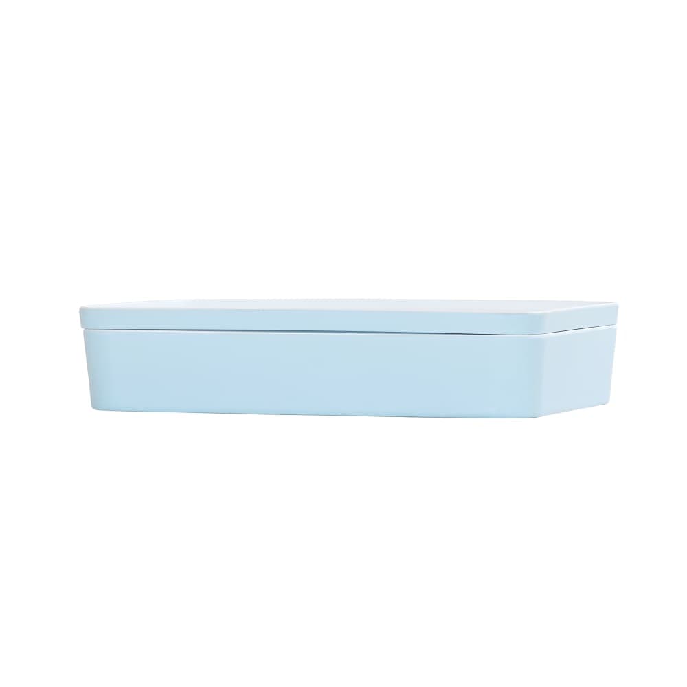 Cal-Mil 24132-1410-127 Bento Box - 14" x 10 1/2" x 3", Melamine, Ocean Blue