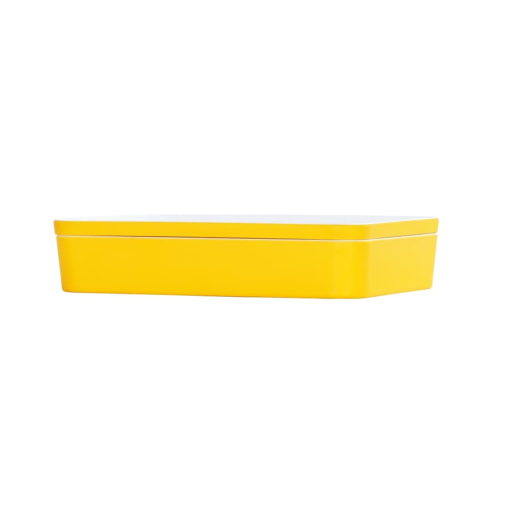 Cal-Mil 24132-1410-42 Bento Box - 14" x 10 1/2" x 3", Melamine, Sunshine Yellow