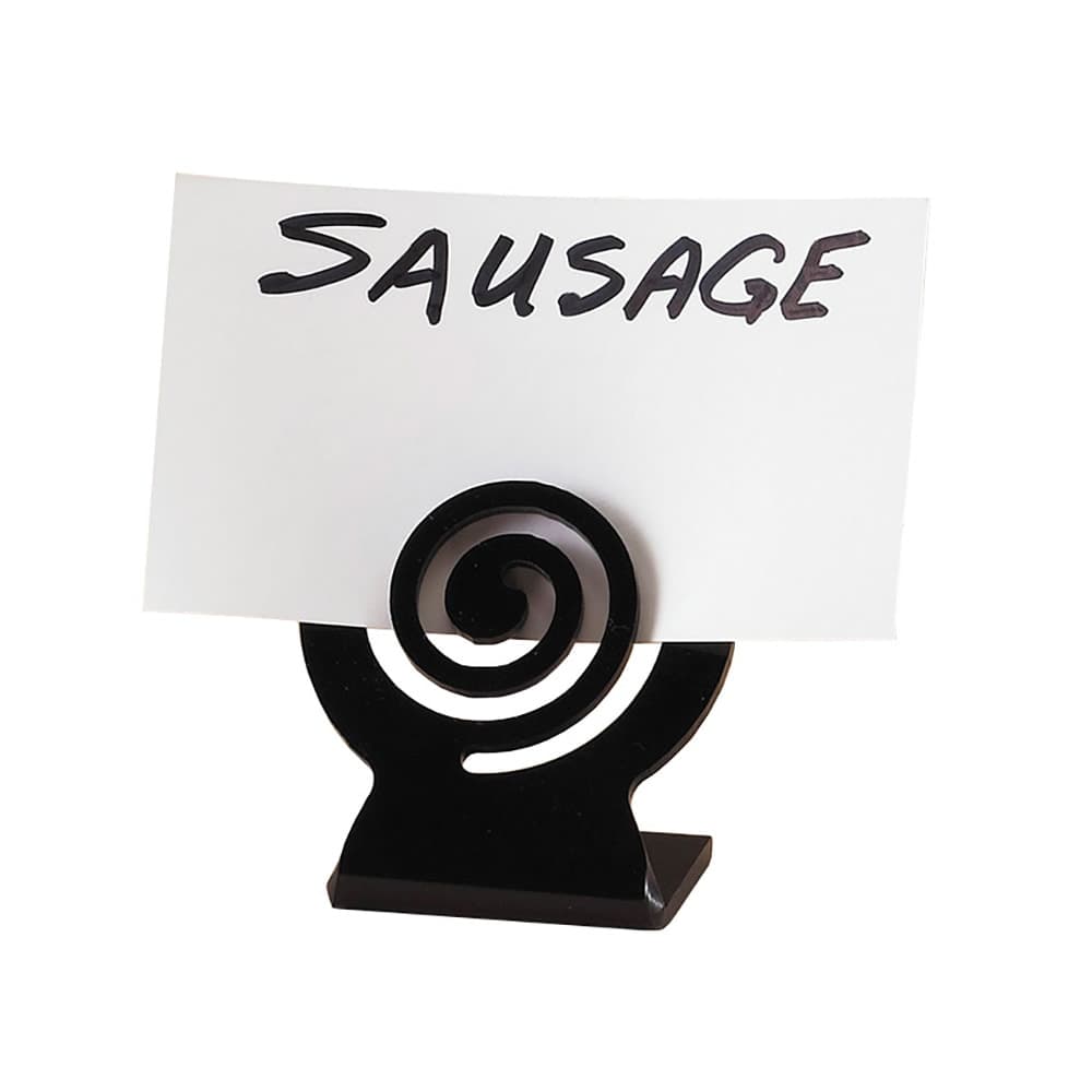 Cal-Mil 248-13 2 1/2" Tabletop Menu Card Holder - Plastic, Black