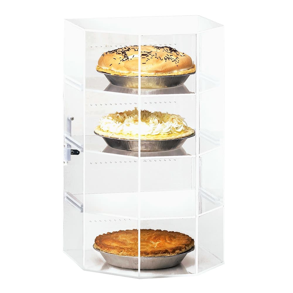 Cal-Mil 252 Countertop Display Case w/ Hex Front & (4) 12 x 12" Levels