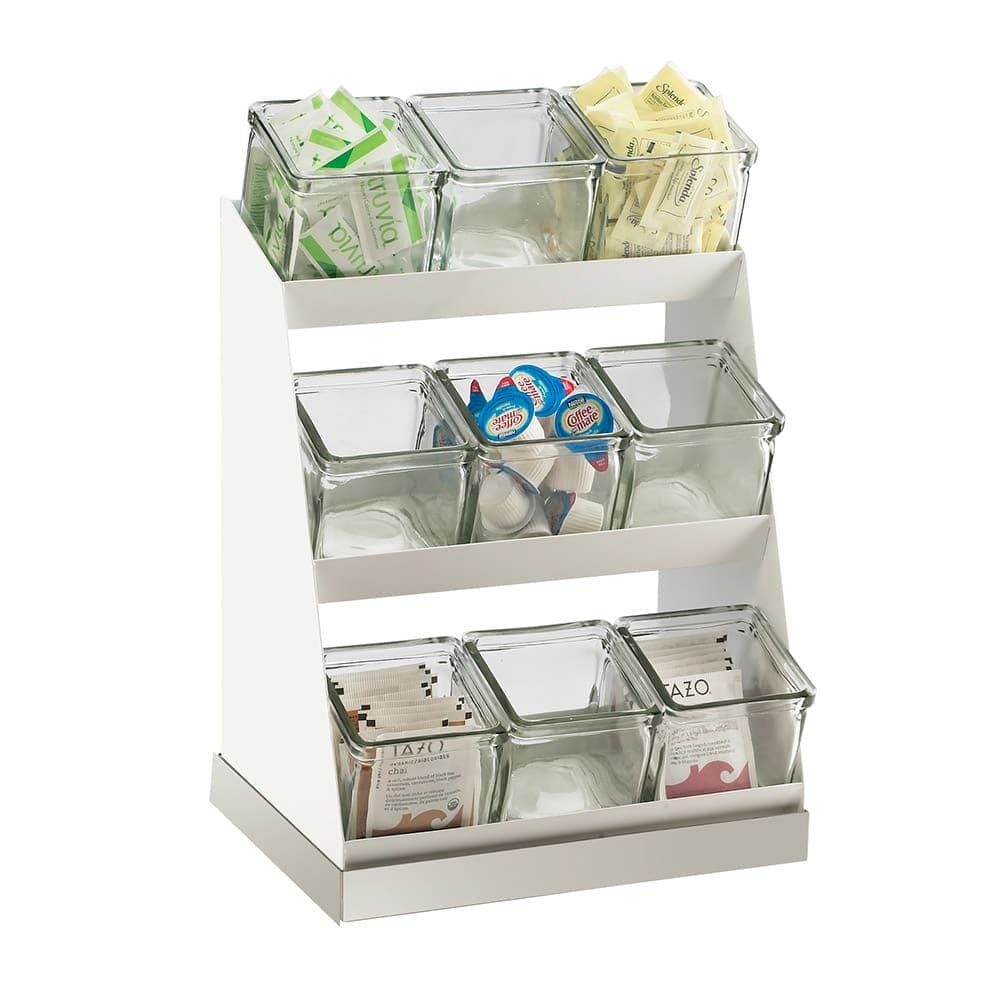 Cal-Mil 3018-55-12 Condiment Organizer w/ (9) Bins - White