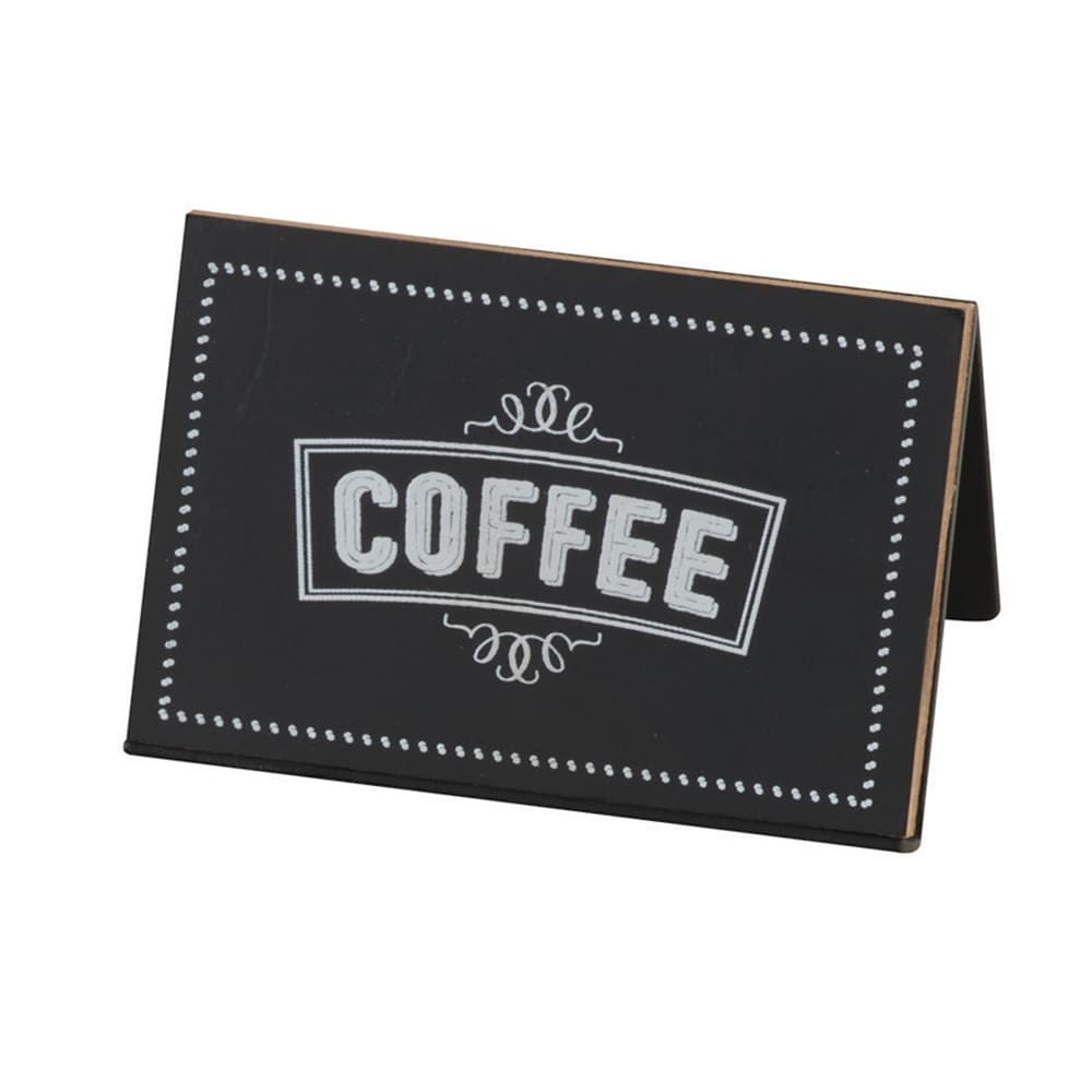 Cal-Mil 3047-1 "COFFEE" Chalkboard Table Tent - 3"W x 2"H, Black/White