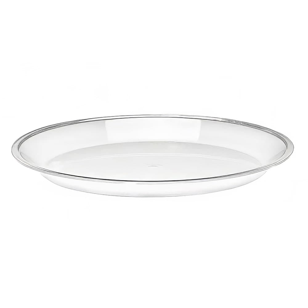 Cal-Mil 315-10-12 10" Round Turn N Serve Shallow Tray, Clear Acrylic