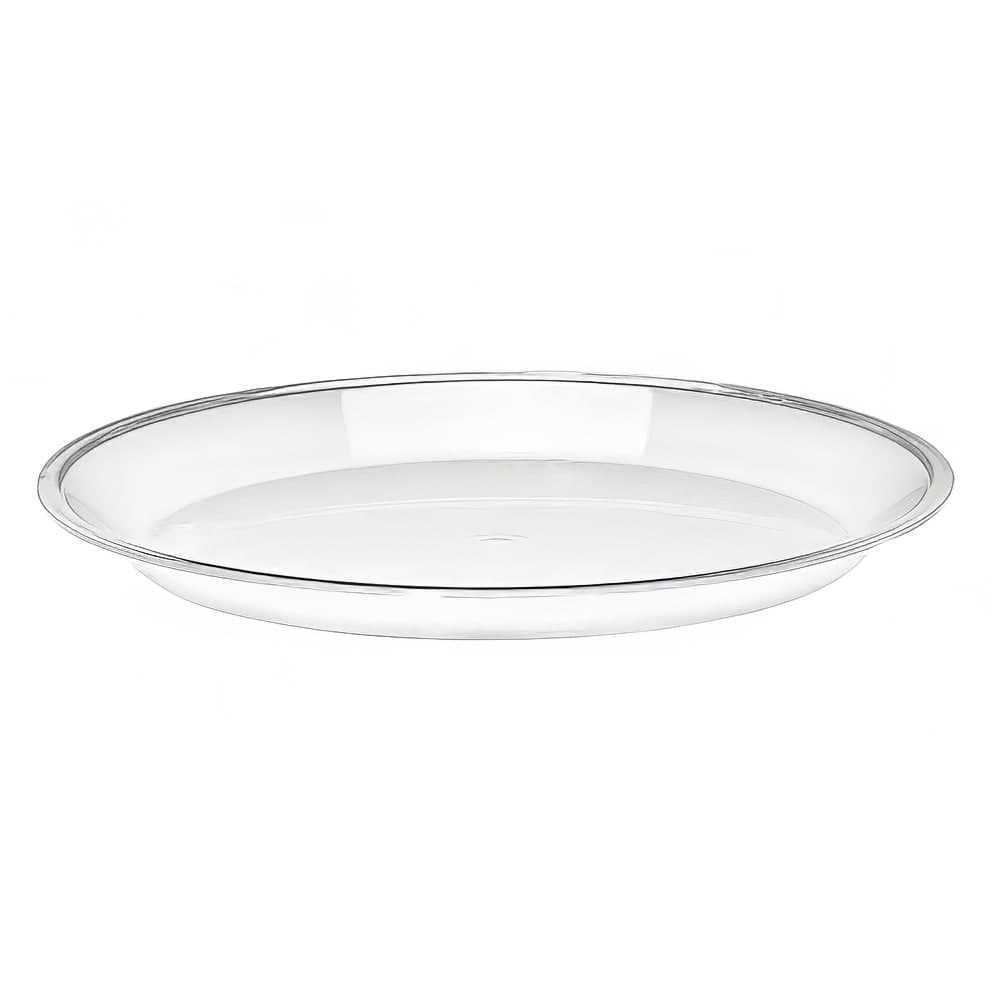 Cal-Mil 315-12-12 12" Round Turn N Serve Shallow Tray, Clear Acrylic