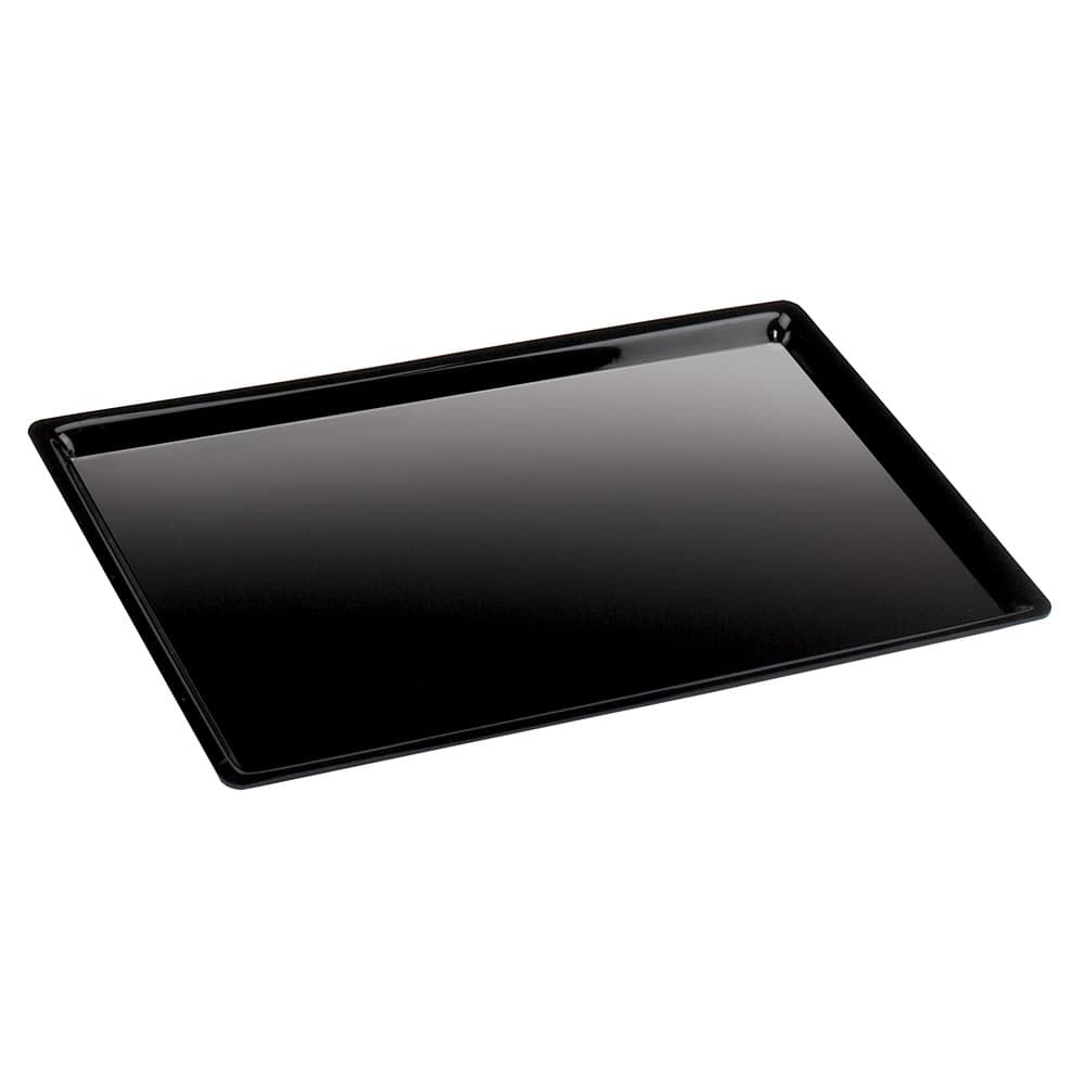 Cal-Mil 325-12-13 Shallow Display Tray, 12" x 20" x 1" Deep, Black Acrylic