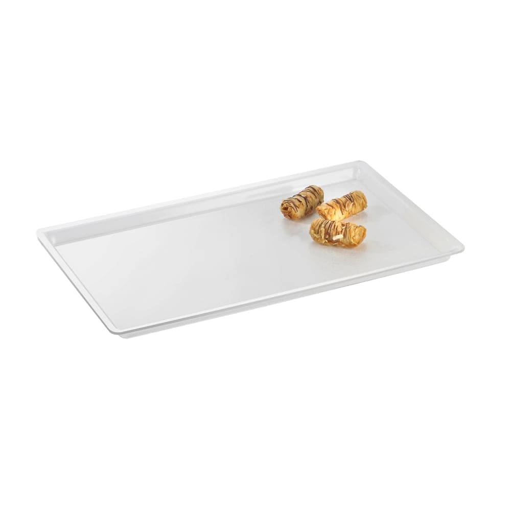 Cal-Mil 325-12-15 Shallow Display Tray, 12" x 20" x 1" Deep, White Acrylic