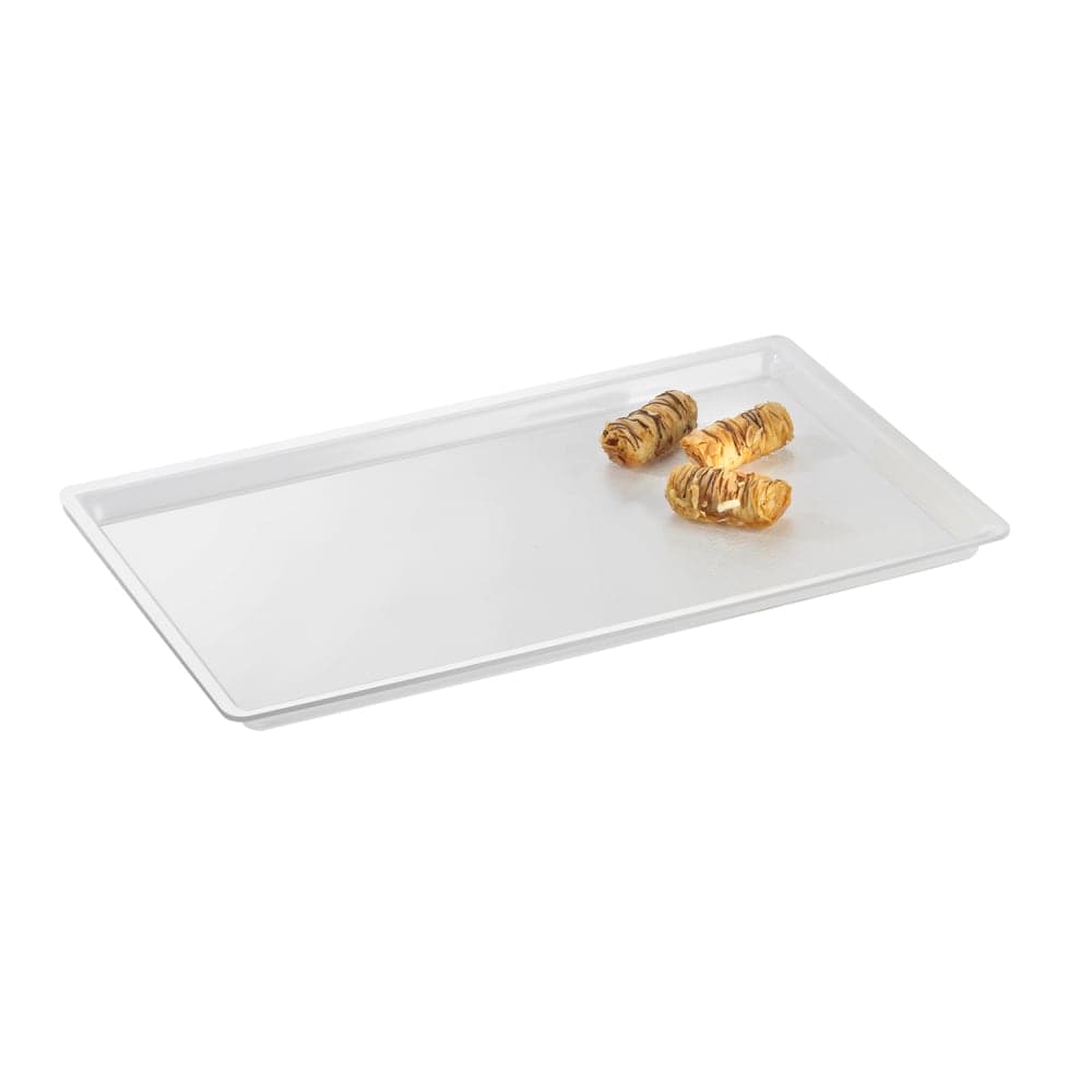 Cal-Mil 325-13-15 Shallow Display Tray, 13" x 18" x 1" Deep, White Acrylic