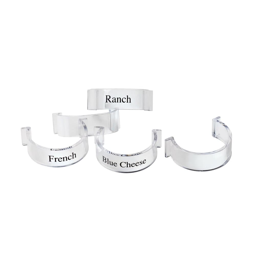 Cal-Mil 3300-CLIPSET Label Clip Set for Salad Dressing Bottles - Plastic, Clear