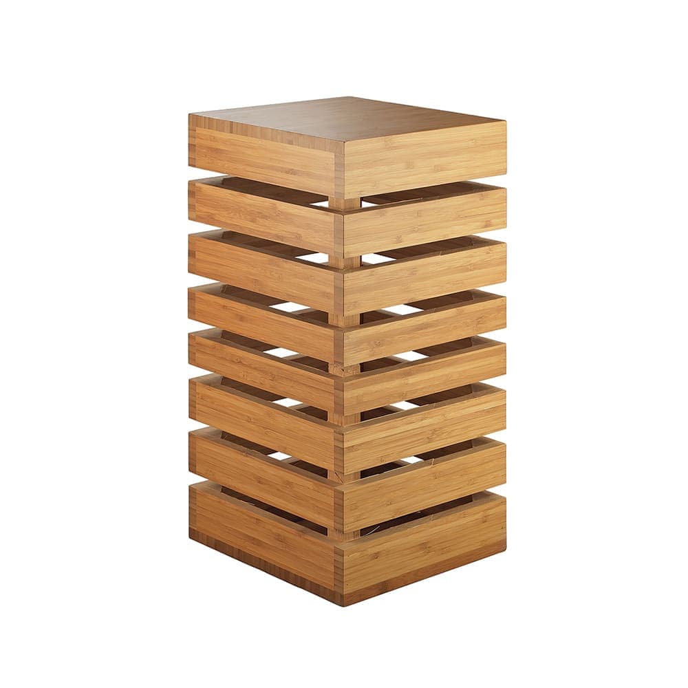 Cal-Mil 3331-60 Square Display Crate Tower - Bamboo