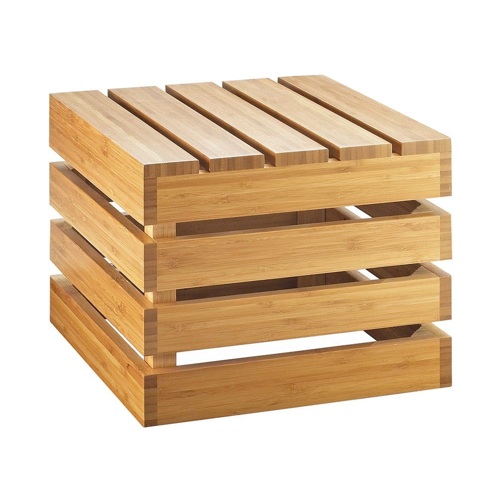 Cal-Mil 3332-10-60 Square Crate Riser - 12x12x10", Bamboo