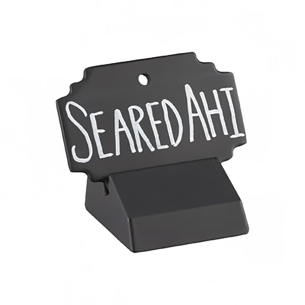 Cal-Mil 3344-13 Tabletop Write On Menu Sign w/ Stand - 3"W x 2"H, Melamine, Black