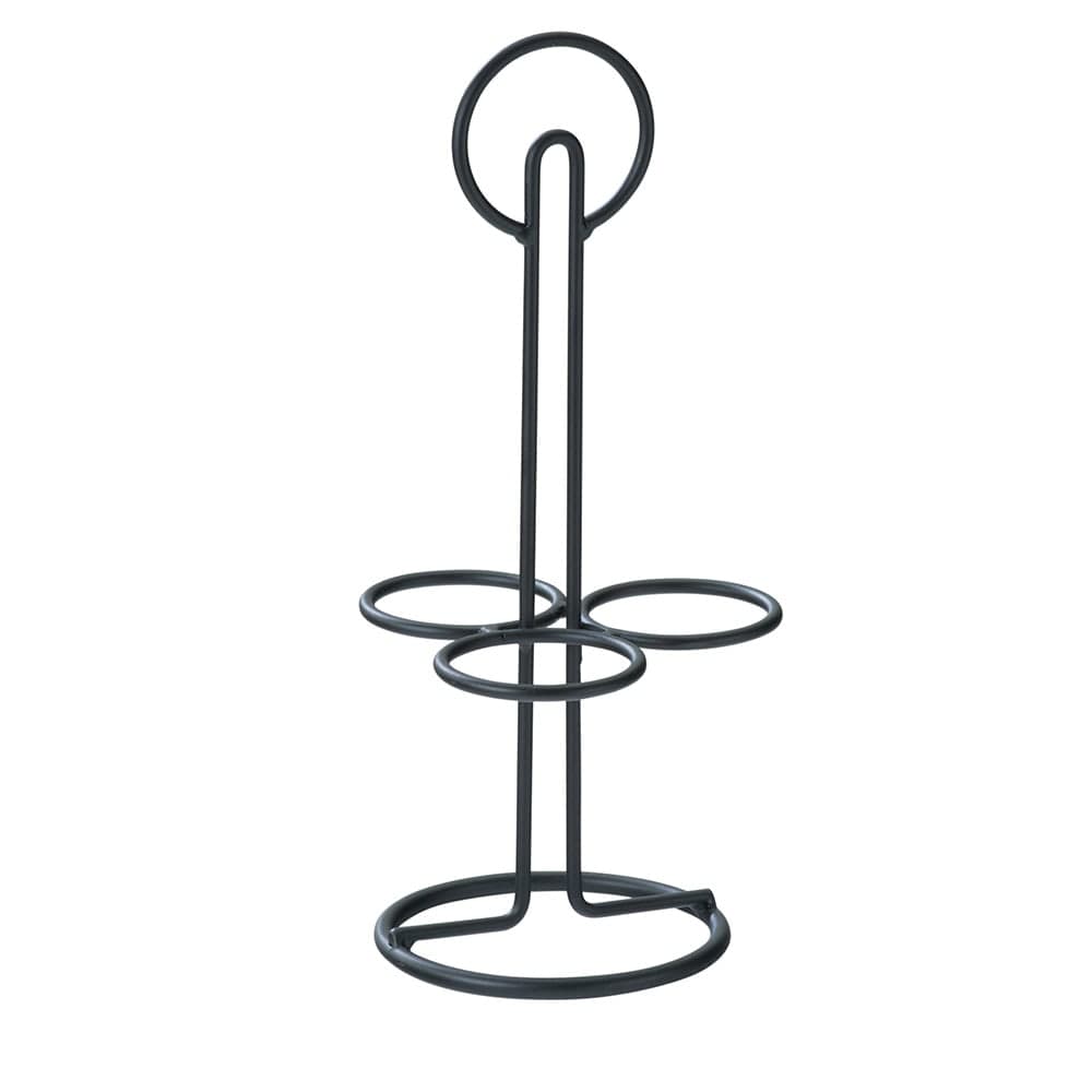 Cal-Mil 3366-13 3 Slot Tasting Glass Caddy - 5 1/4" x 11 3/4", Black