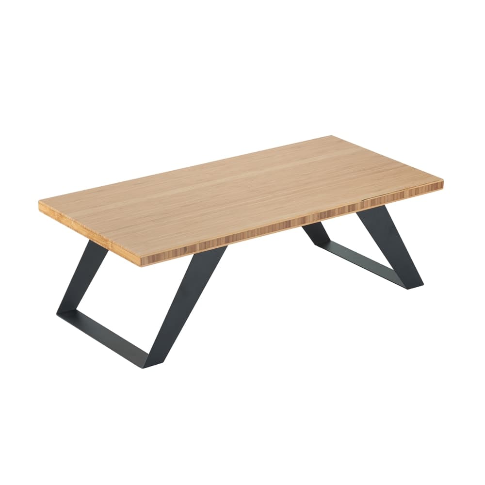 Cal-Mil 3374-8-60 Rectangular Buffet Riser - 24"W x 11 3/4"D x 8"H, Bamboo/Black Metal