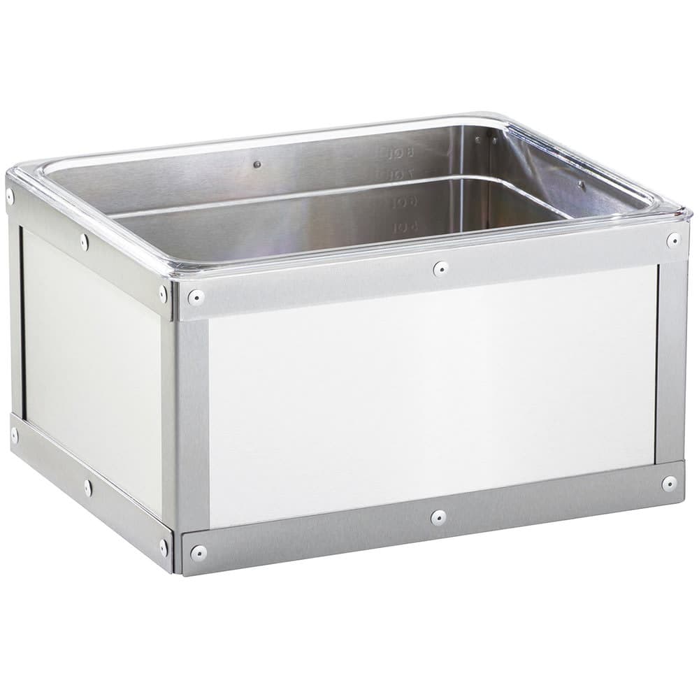 Cal-Mil 3395-10-55 Rectangular Ice Housing - 12 3/4"L x 10 3/4"W x 6 3/4"H, Stainless