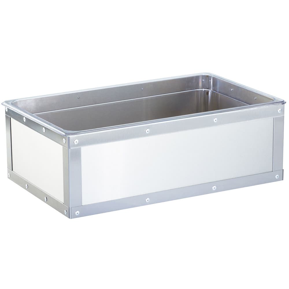 Cal-Mil 3395-12-55 Rectangular Ice Housing - 20 3/4"L x 12 3/4"W x 7 1/4"H, Stainless