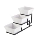 Cal-Mil 3404-13 3 Tier Display Riser w/ (3) Melamine Bowls - 6 1/2"L x 19"W x 12"H, Metal Frame thumbnail 2