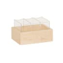 Cal-Mil 3408-71 3 Compartment Flatware Holder - 9" x 6", ABS, Blonde thumbnail 2