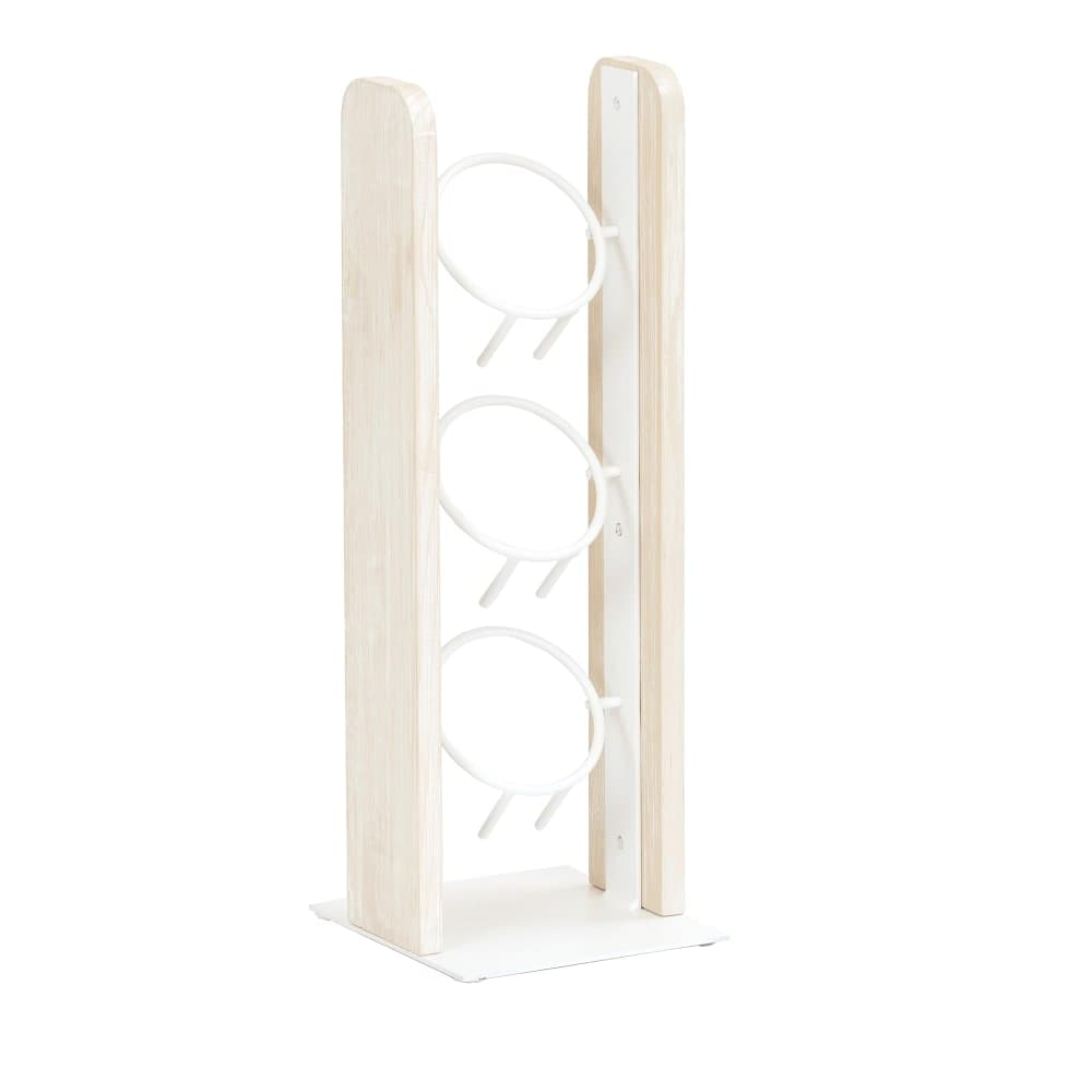 Cal-Mil 3411-113 20 1/2" 3 Tier Cylinder Display, White-Washed Pine Wood
