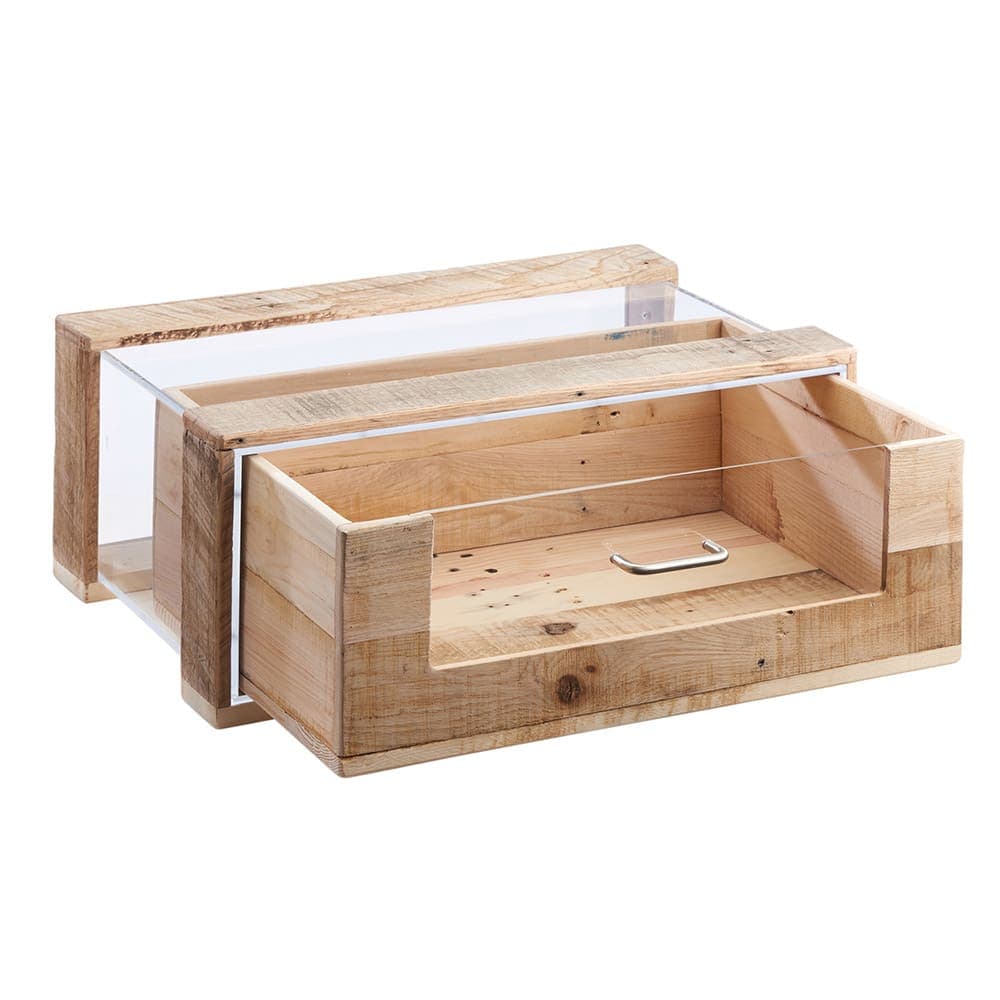 Cal-Mil 3416 Single Drawer Pastry Display Case - 22" x 14 1/2" x 9 1/4", Wood