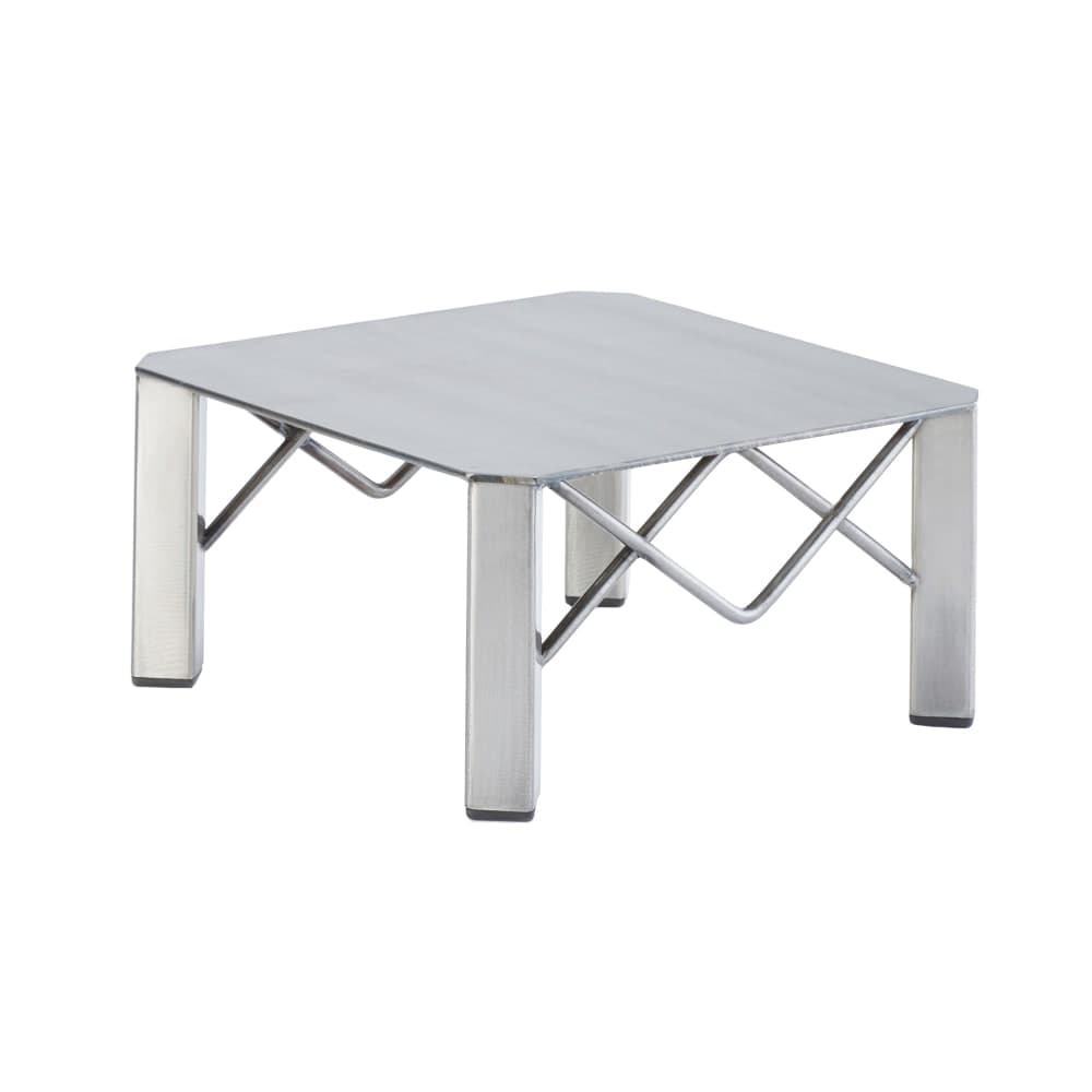 Cal-Mil 3417-5 10" Square Buffet Riser - 5"H, Polished Metal