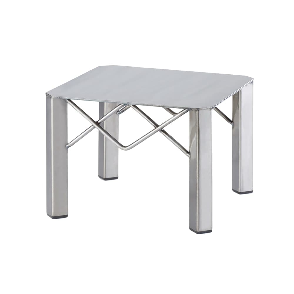 Cal-Mil 3417-7 10" Square Buffet Riser - 7"H, Polished Metal