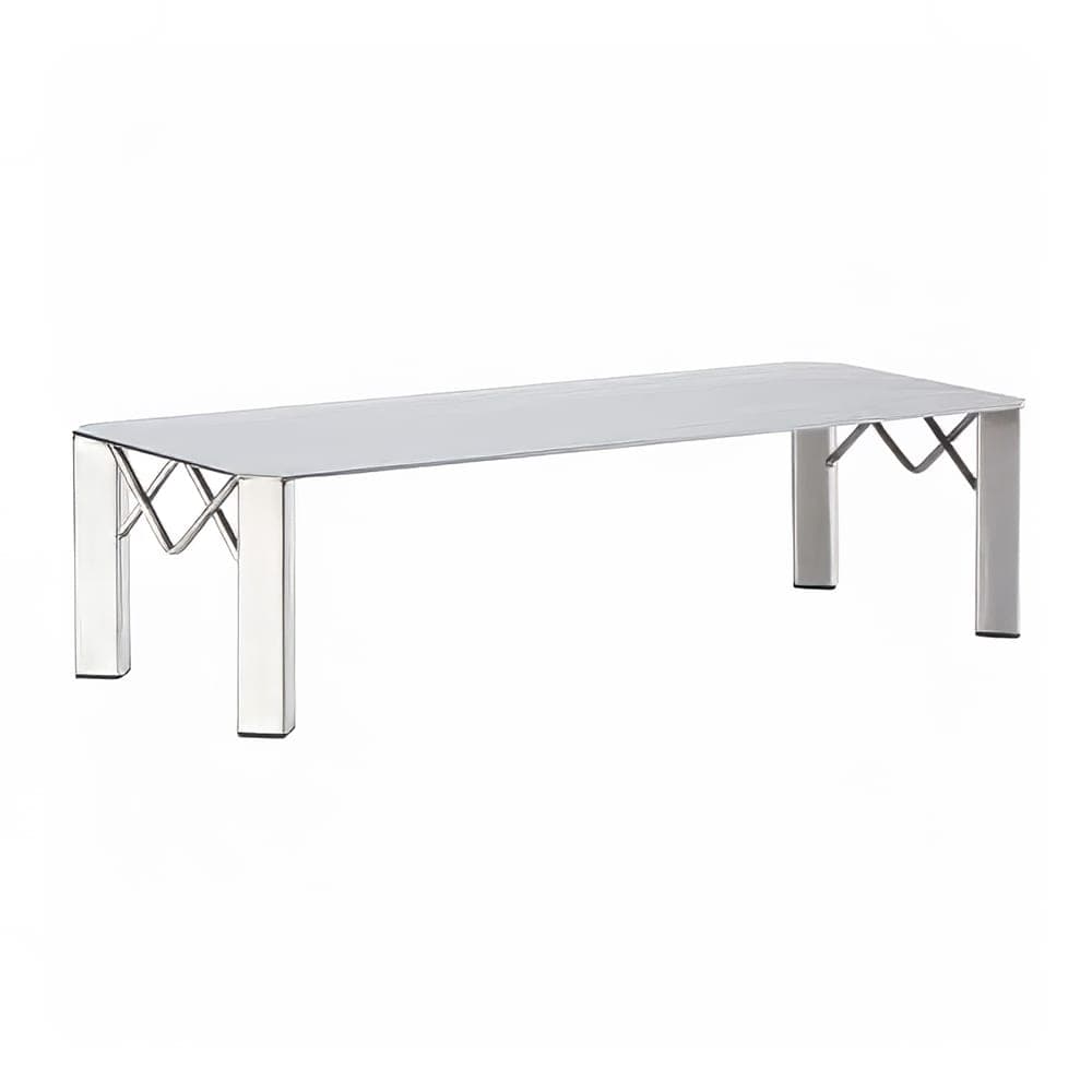 Cal-Mil 3418-5 Rectangular Buffet Riser - 20"W x 8"D x 5"H, Polished Metal