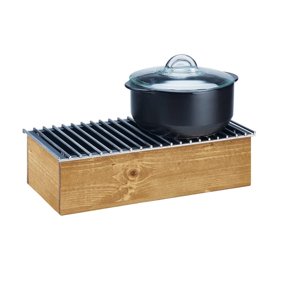 Cal-Mil 3439-99 Chafer Grill w/ Fuel Holder - 20" x 10", Reclaimed Wood