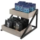 Cal-Mil 3448-110 2 Level Tiered Merchandiser - 16 1/2" x 15 1/2" x 12", Gray Washed Pine Wood/Metal thumbnail 2