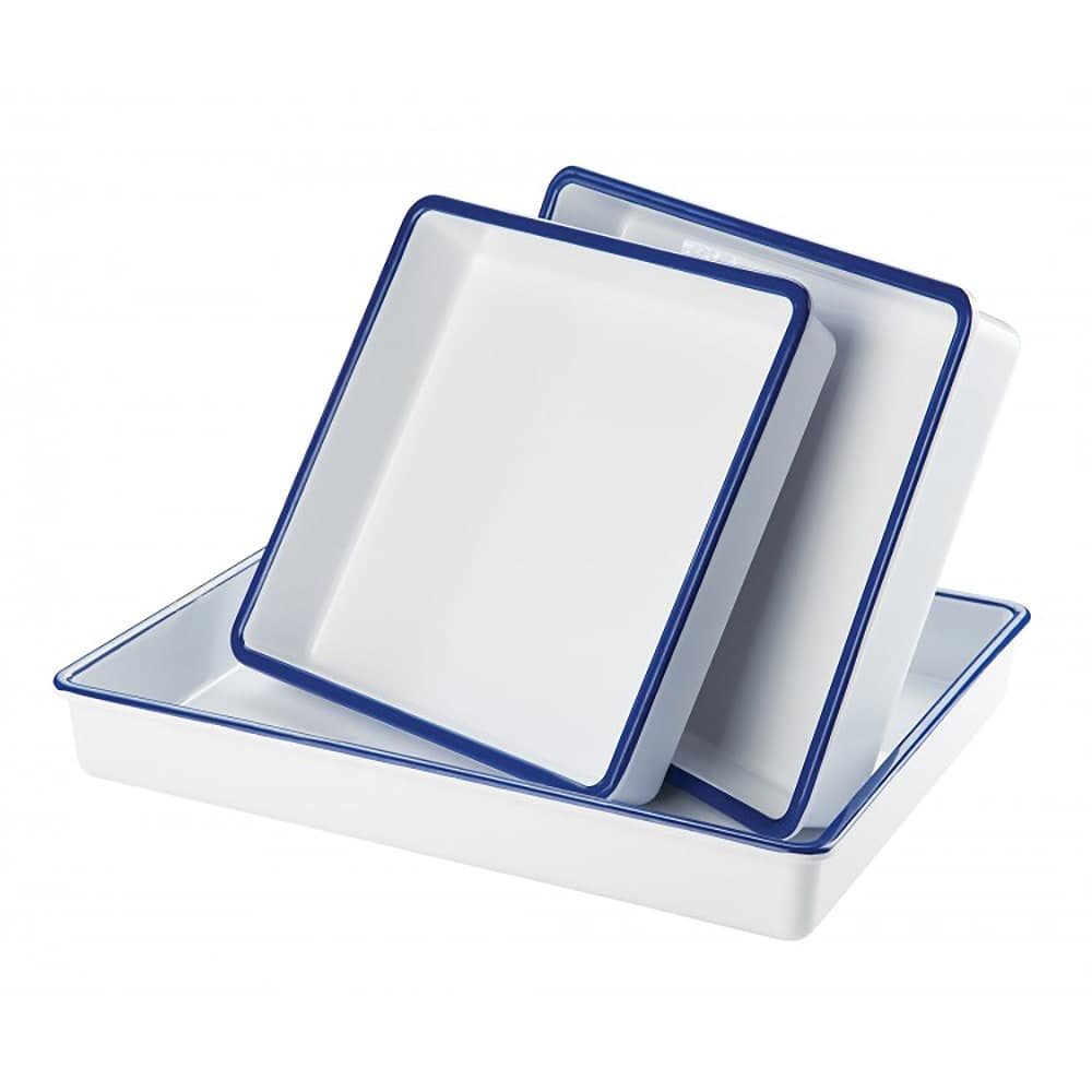 Cal-Mil 3464-15 12" x 10" Rectangular Serving Tray - Melamine, White