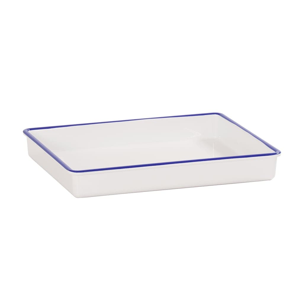 Cal-Mil 3465-15 15" x 12" Rectangular Serving Tray - Melamine, White