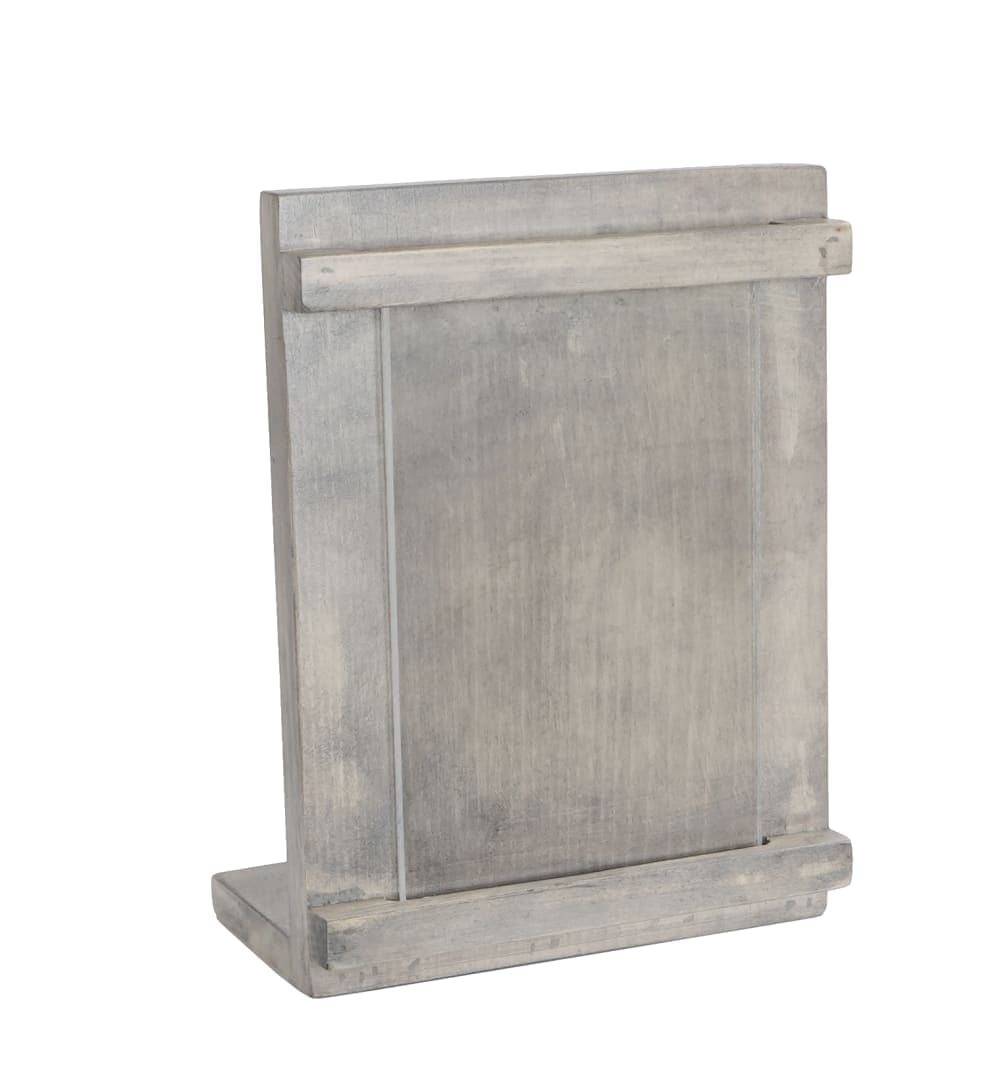 Cal-Mil 3483-811-110 Table Top Menu Card Holder - 11" x 6" x 13"H, Pine Wood, Gray Wash