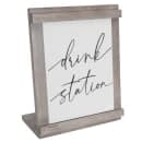 Cal-Mil 3483-811-110 Table Top Menu Card Holder - 11" x 6" x 13"H, Pine Wood, Gray Wash thumbnail 2