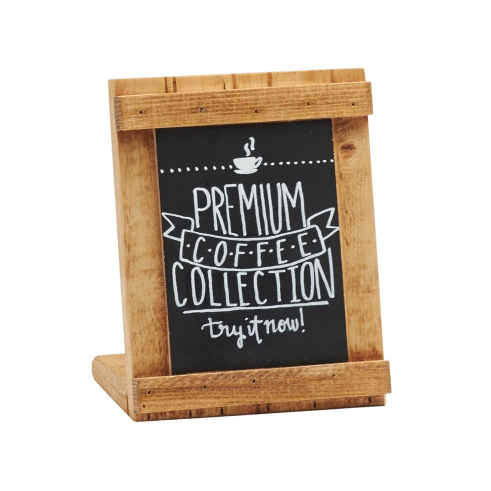 Cal-Mil 3489-46-99 Tabletop Write-On Sign - 4" x 6", Reclaimed Wood