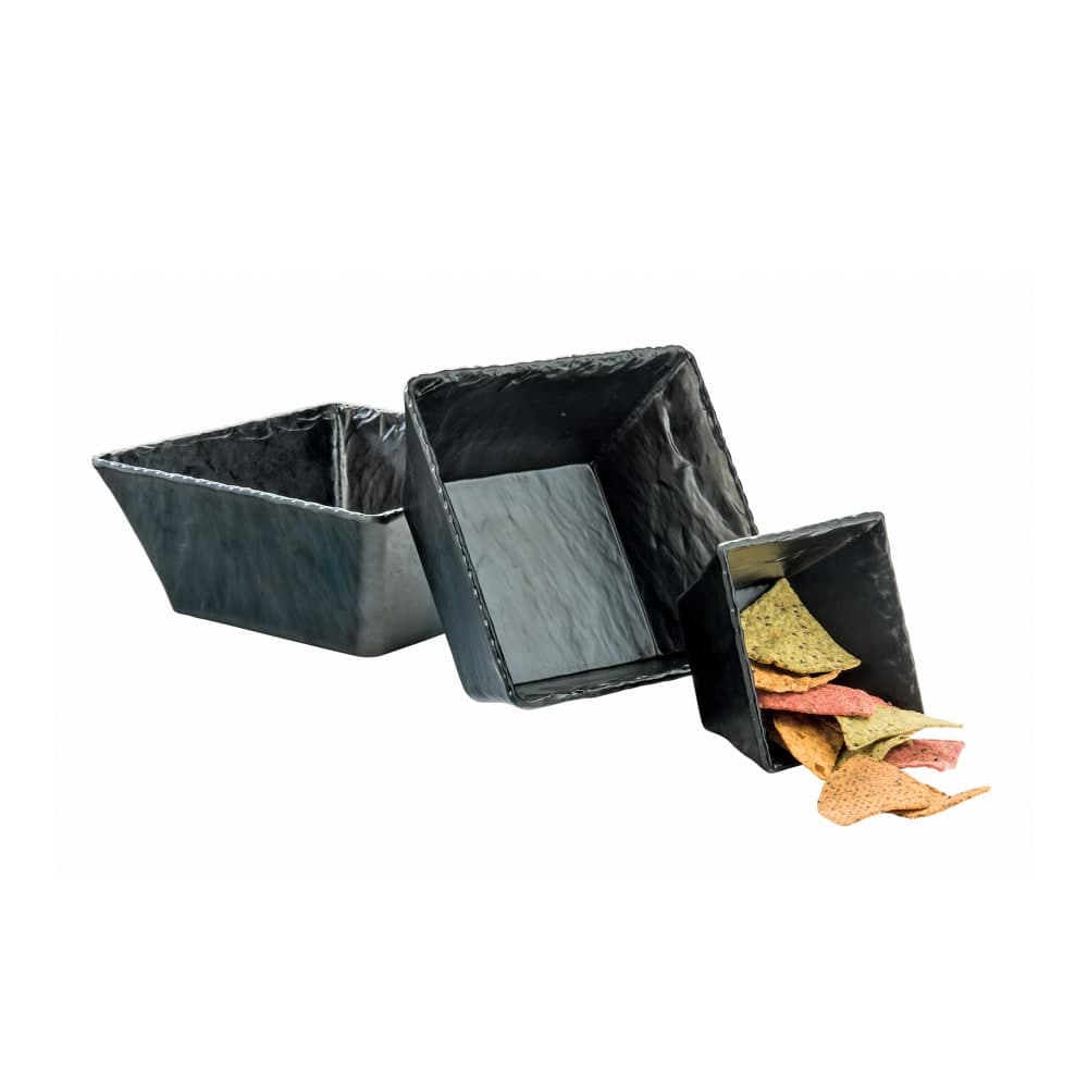 Cal-Mil 3498-5-65M 5" Square Melamine Bowl, Slate