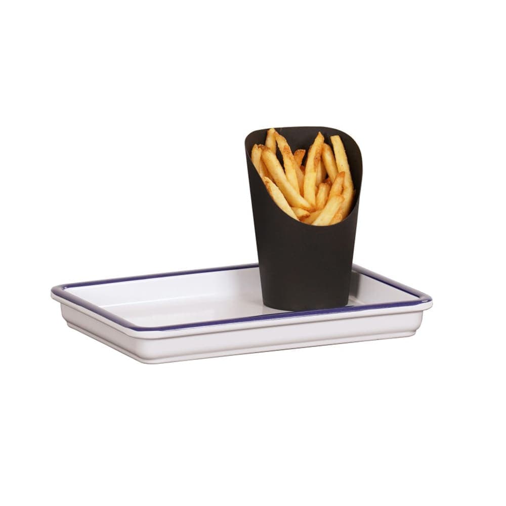 Cal-Mil 3505-15 9" x 6 1/2" Rectangular Serving Tray - Melamine, White