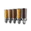 Cal-Mil 3518-5-39 Wall-Mount Cereal Dispenser w/ (5) 5 liter Containers, Platinum thumbnail 2