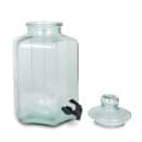 Cal-Mil 3553ICE 2 Gallon Hexagon Glass Beverage Dispenser w/ Ice Chamber - Clear thumbnail 3