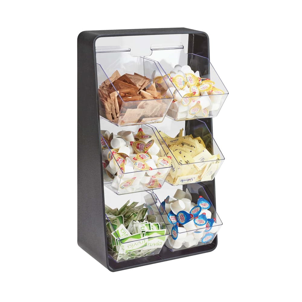 Cal-Mil 3569-6-13 Condiment Organizer w/ (6) Bins - Black