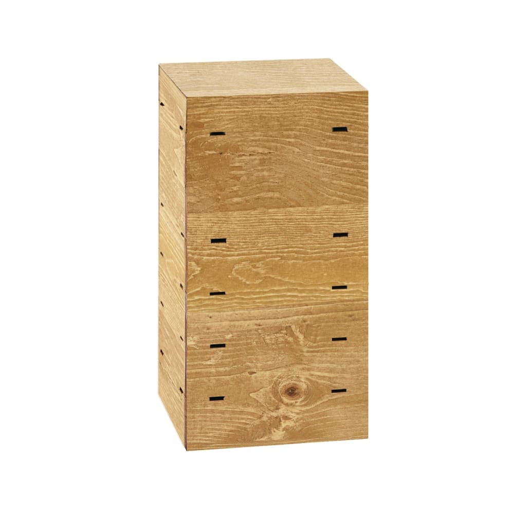 Cal-Mil 3627-99 9" Square Display Riser Crate - 18"H, Reclaimed Wood