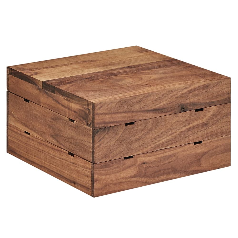 Cal-Mil 3628-7-78 12" Square Buffet Riser - 7"H, Walnut