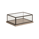 Cal-Mil 3648-1520-110ND Pastry Presentation Case w/ Lift-Off Lid - 20"W x 15"D x 8"H, Metal/Pine Wood thumbnail 2