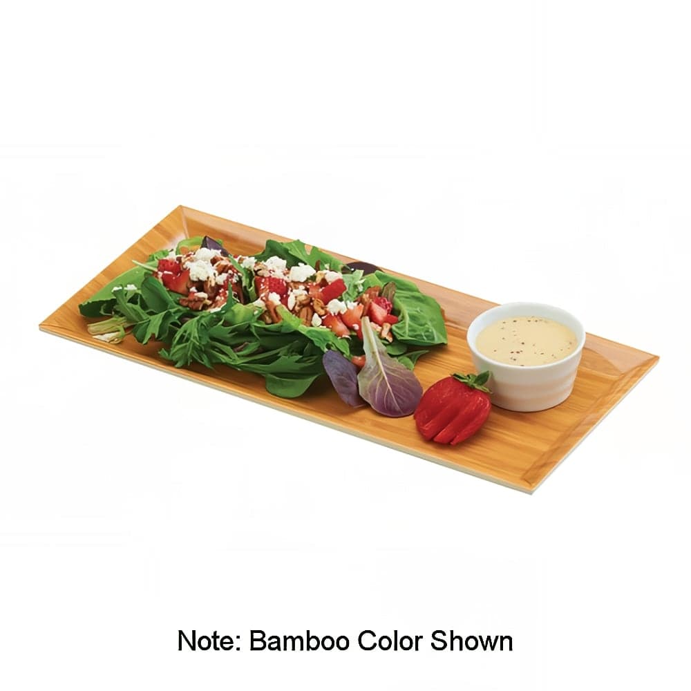 Cal-Mil 3654-15M Rectangular Melamine Serving Tray - 13 3/4" x 6 1/4", White