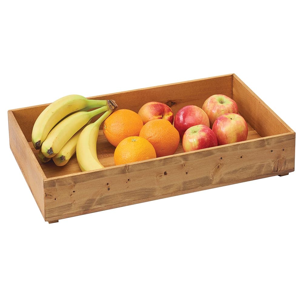 Cal-Mil 3682-2012-99 Rectangular Stacking Display Bin - 20"W x 12"D x 3 1/4"H, Reclaimed Wood